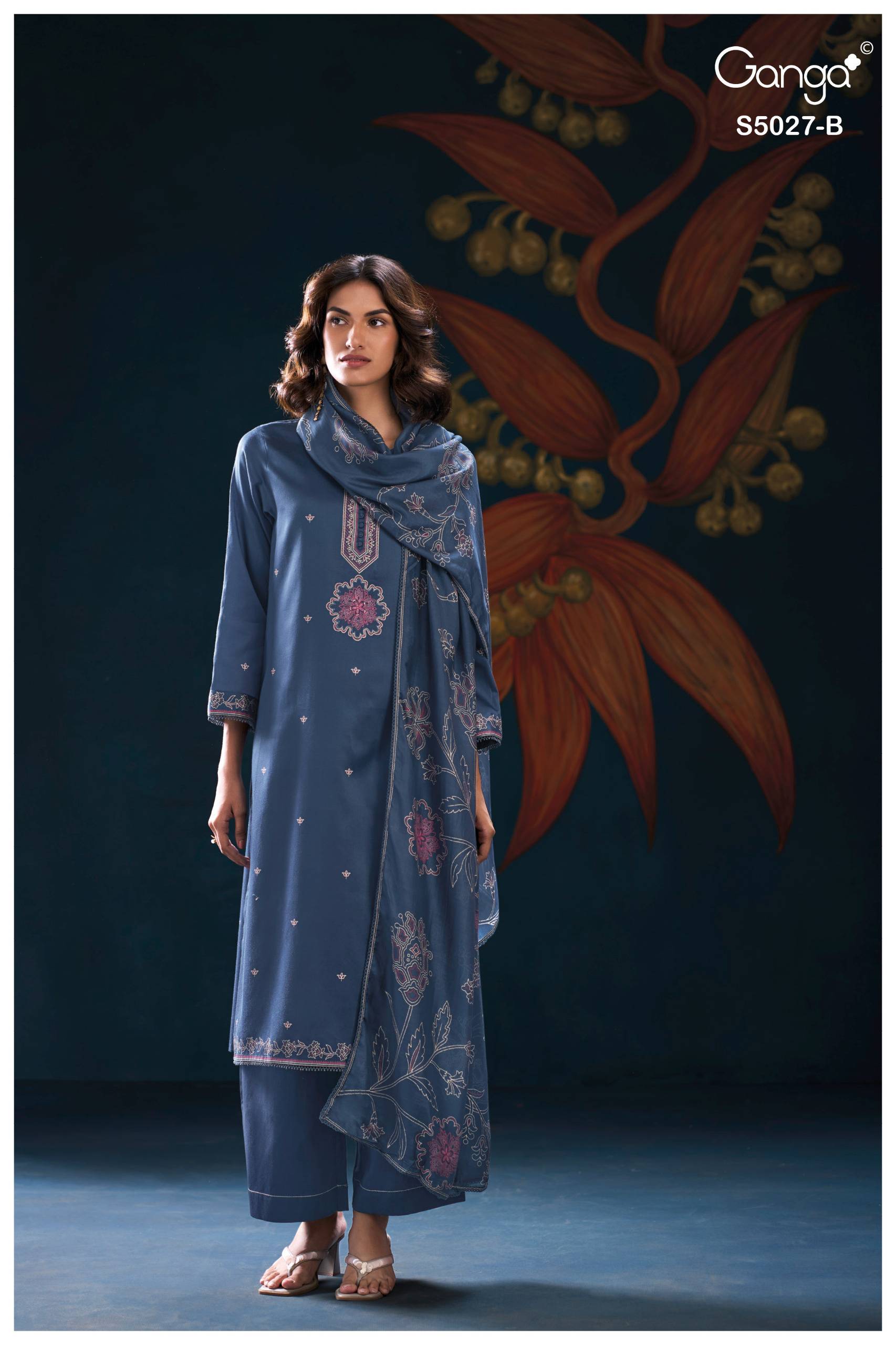 GULRUKH 5027 Series By GANGAFASHION Stylish Beautiful Colourful COTTON SATIN Dresses At Wholesale Price
